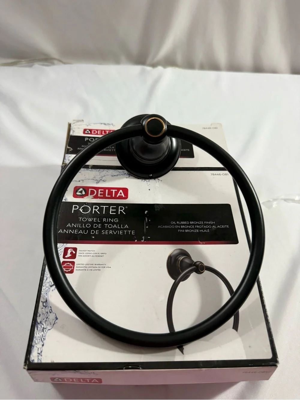 Delta Towel Ring in Oil Rubbed Bronze Finish